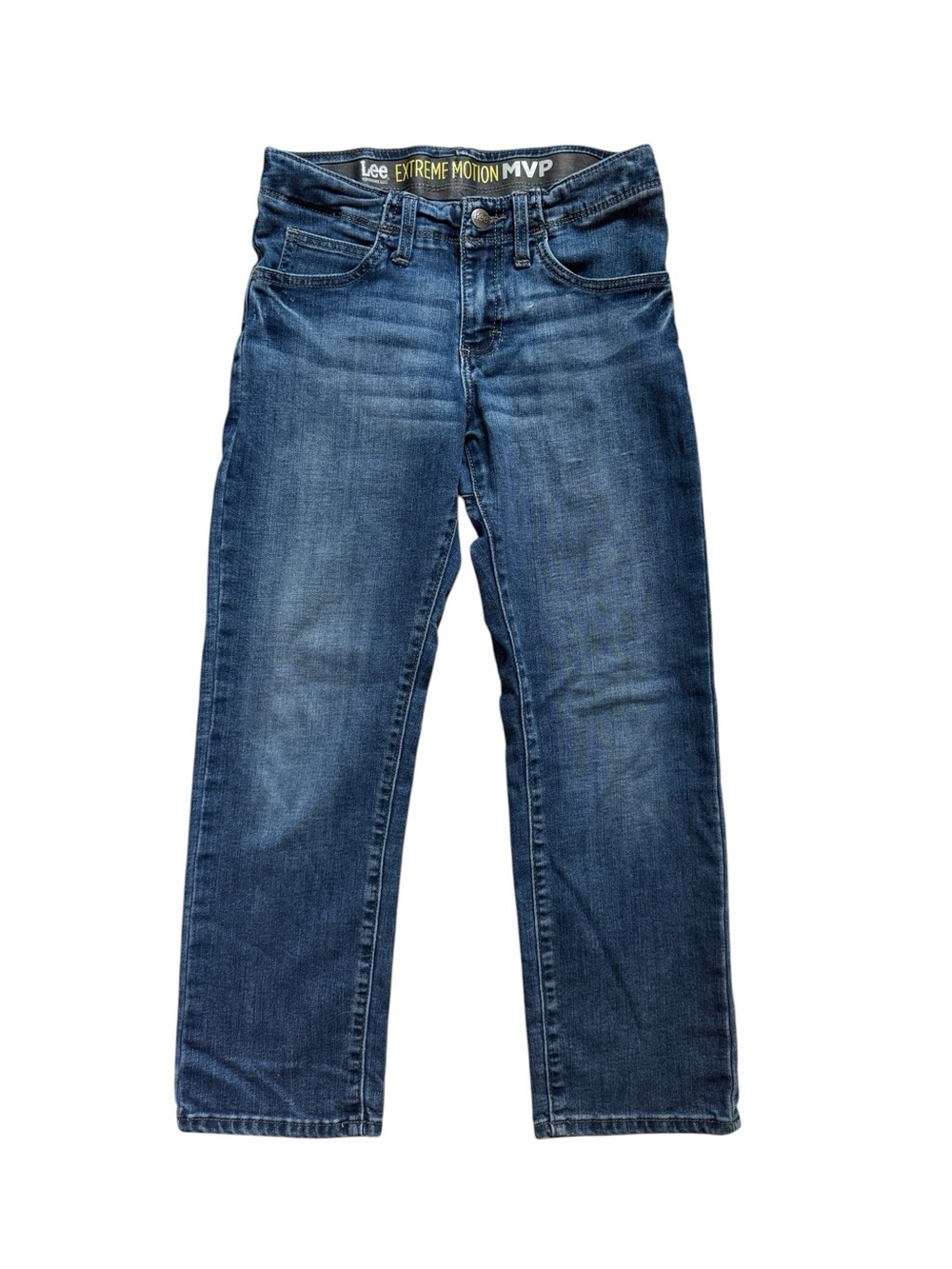 Lee Extreme Motion MVP Boys 10R Stretch Jeans Straight Leg Comfort Waist Blue